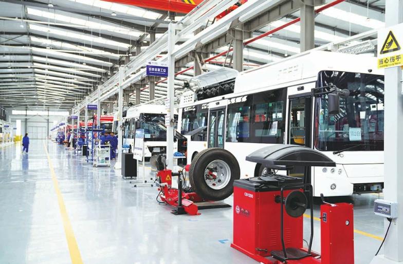 山西美錦氫燃料商用車生產線