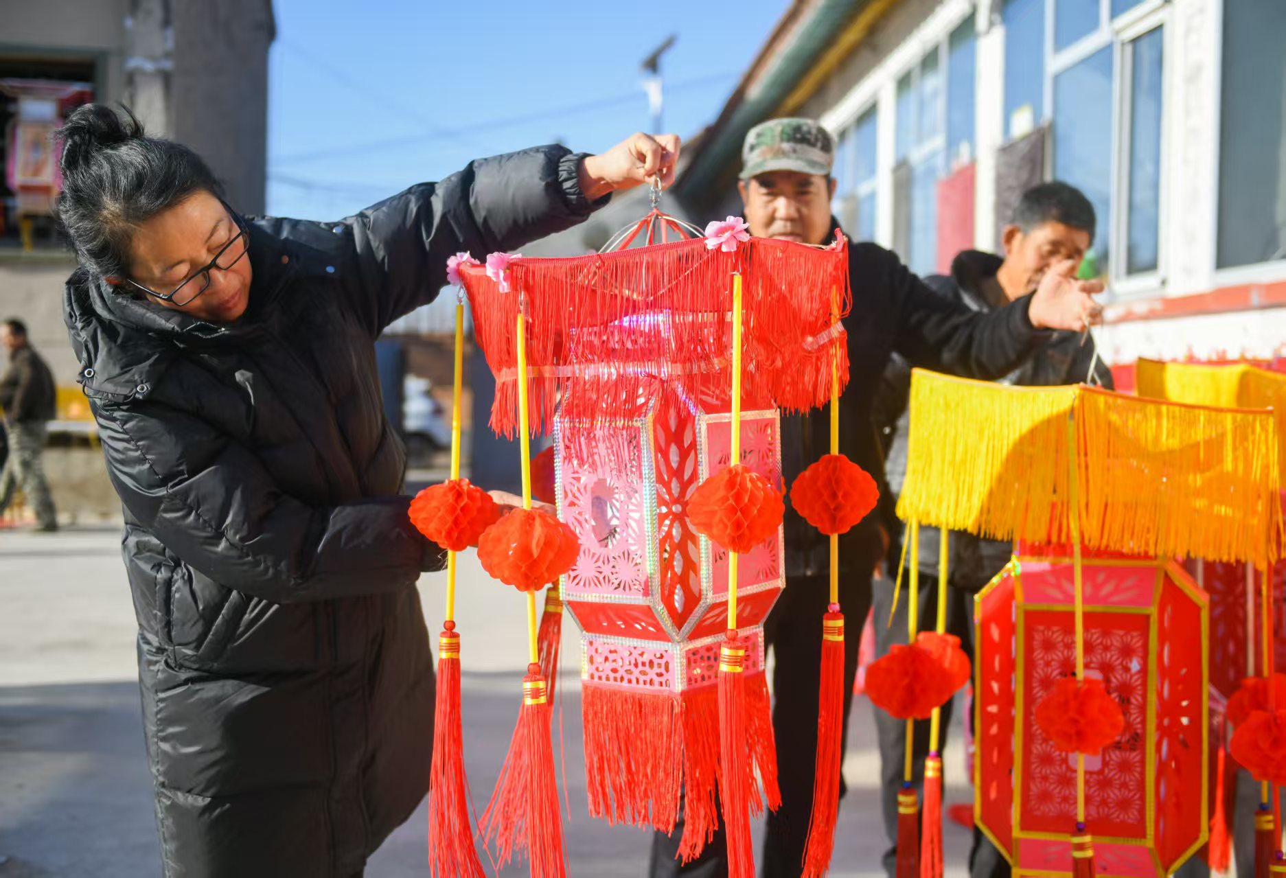 展示宮燈。