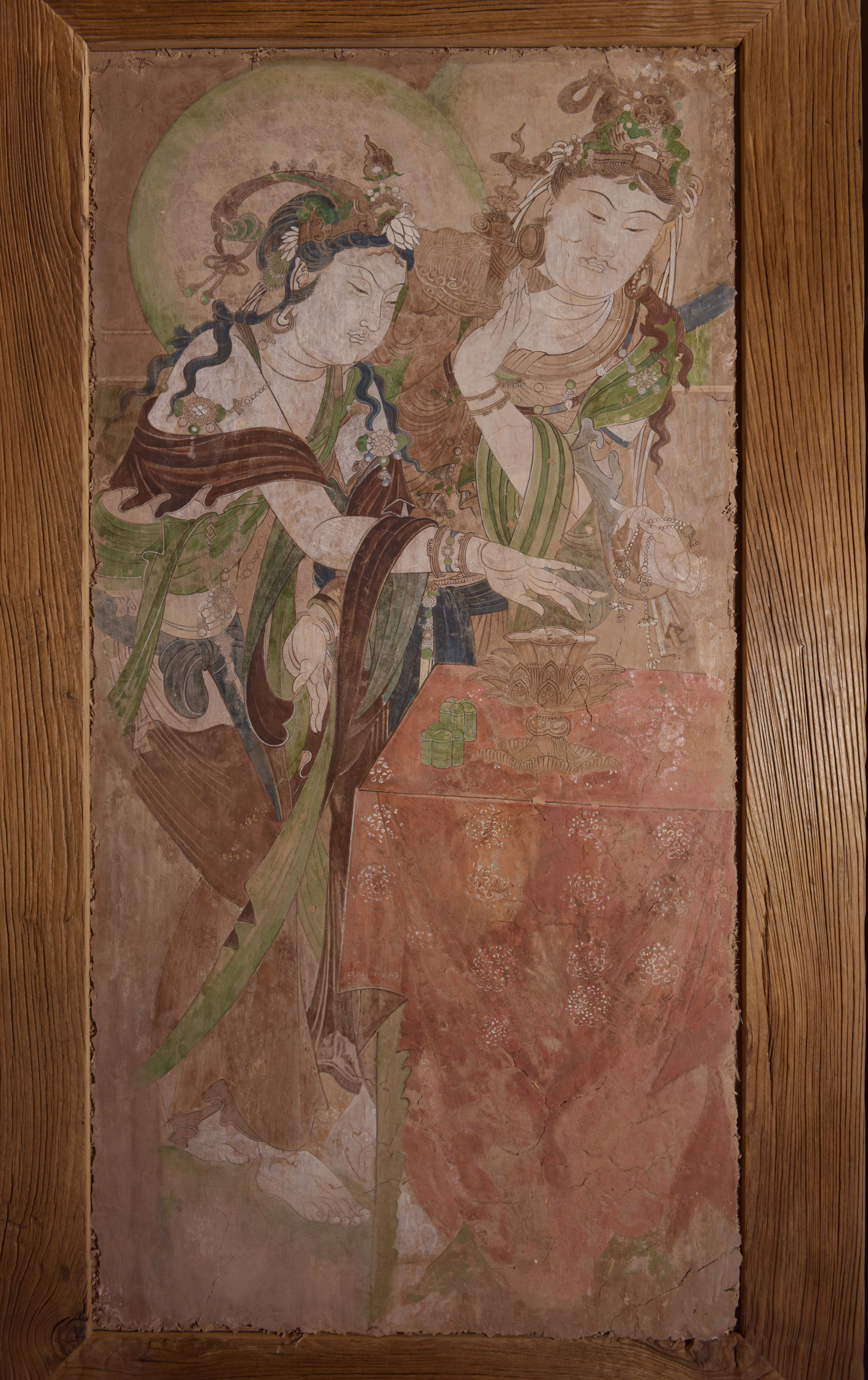 劉子群復原的《焚香菩薩圖》。