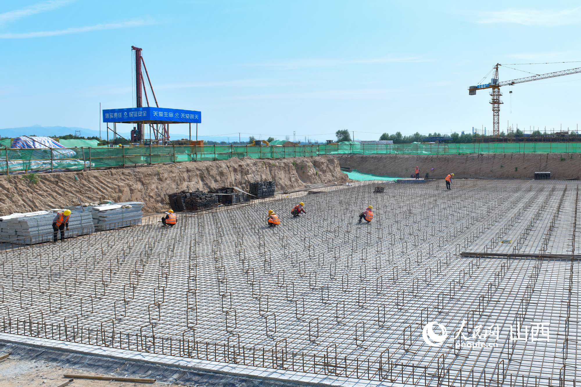 山西省侯馬市北莊地表水廠建設現場。人民網記者 焦搏文攝