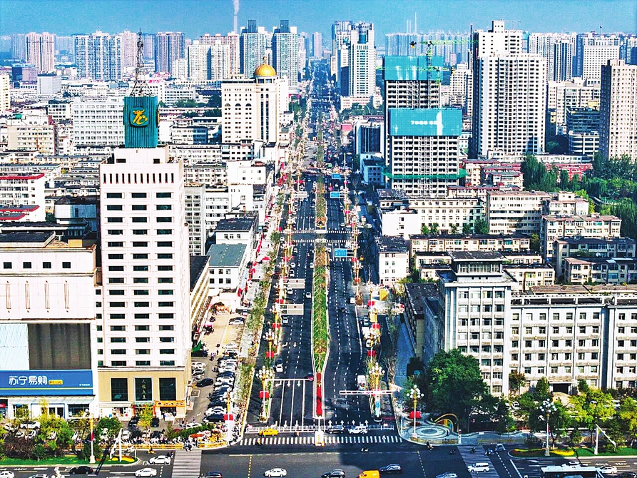 新建路俯瞰圖。